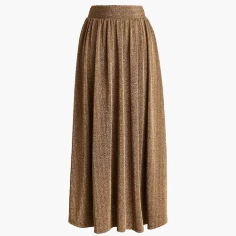 NWT J.Crew Factory XS Knit sparkle midi skirt
